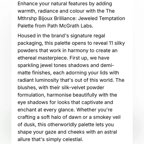Pat McGrath Labs MTHRSHP Bijoux Brilliance Blush & Eyeshadow Palette